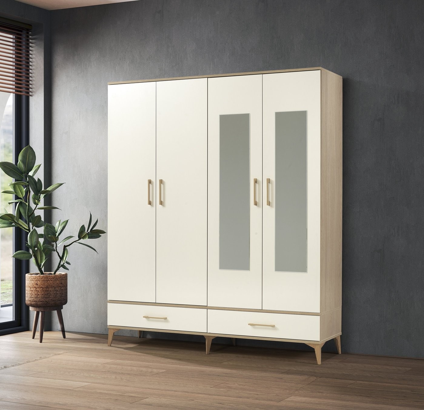 Latte 4 Kapılı Dolap