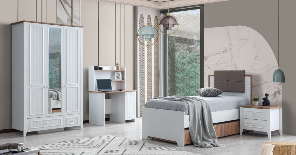 Yalı Genç Odası Beyaz Atlantik Çam