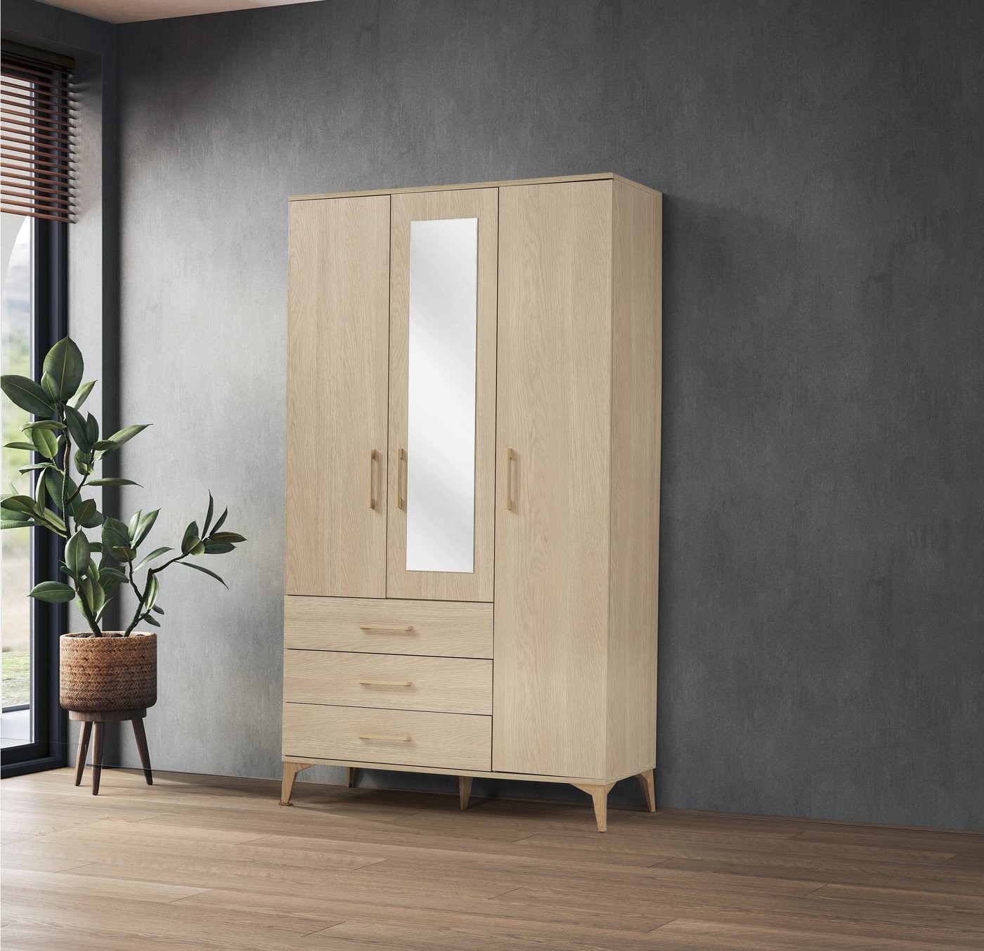 Mocca 3 Kapılı Dolap